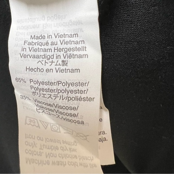 J. Crew Black Long Sleeve Split Back Top Size Medium - Picture 5 of 5